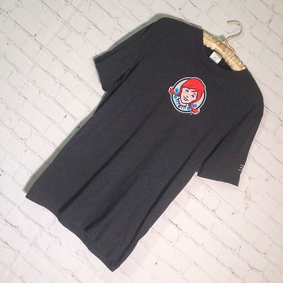 Wendy's Employee Merch Graphic Tee Tshirt Front & Back Gray Womens Size Small - Picture 8 of 16